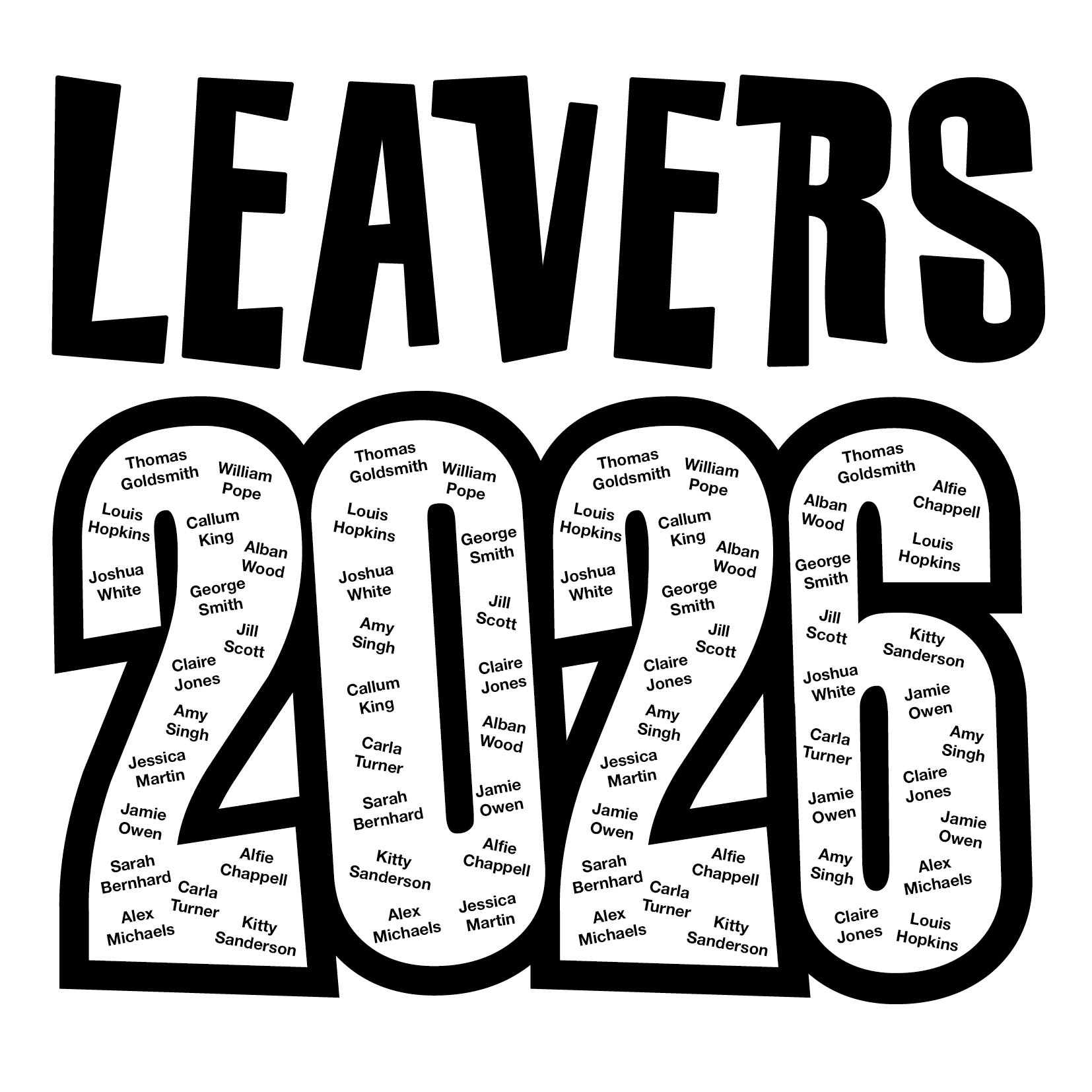 Personalised Back Prints for your Primary School Leavers Hoodies